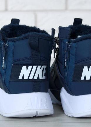 Мужские зимние кроссовки на меху 41 nike huarache x acronym navy blue (зимние кроссовки найк хуарачена меху)7 фото