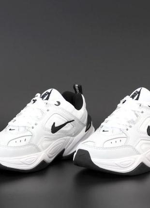 Кроссовки nike m2k tekno black white (кроссовки найк м2к текно белые мужские и женские размеры 36-45)3 фото