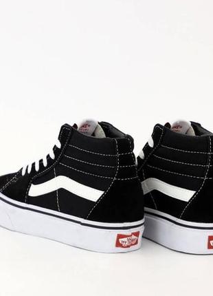 Высокие кеды vans old skool sk8 black white (высокие черно-белые кеды венс олд скул мужские и женские 36-44)7 фото