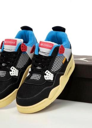 Чоловічі високі баскетбольні  кросівки nike air jordan 4 retro (41-45)2 фото