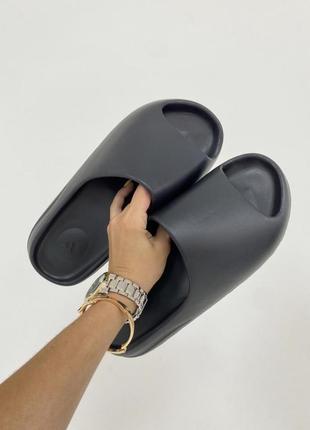 Чоловічі і жіночі шлепанці adidas slidde "onyx" (чорні)6 фото