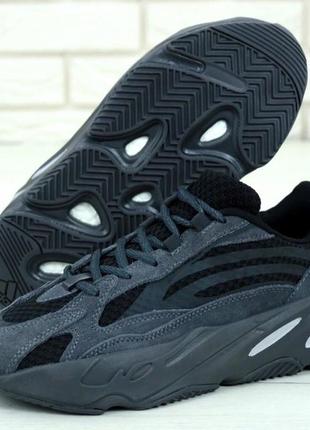Кроссовки adidas yeezy 700 mauve fark grey (адидас изи буст темно-серого цвета) 372 фото