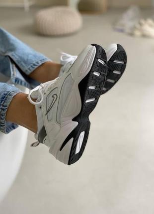 Белые кроссовки nike m2k tekno white (кроссовки найк м2к текно мужские и женские размеры 36-40)395 фото