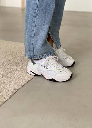 Белые кроссовки nike m2k tekno white (кроссовки найк м2к текно мужские и женские размеры 36-40)398 фото