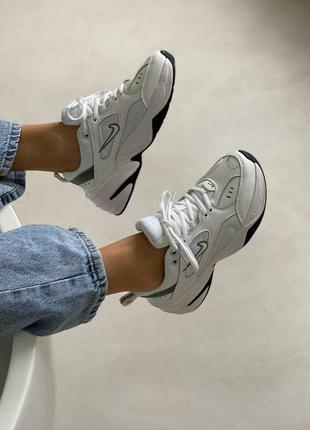 Белые кроссовки nike m2k tekno white (кроссовки найк м2к текно мужские и женские размеры 36-40)394 фото