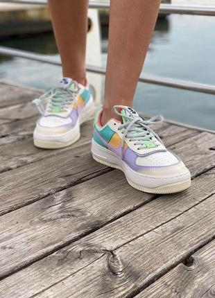 Женские кроссовки nike air force 1 shadow pastel (низкие найк аир форс пастельные)7 фото