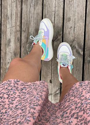 Женские кроссовки nike air force 1 shadow pastel (низкие найк аир форс пастельные)9 фото