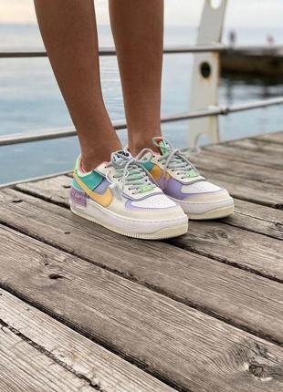 Женские кроссовки nike air force 1 shadow pastel (низкие найк аир форс пастельные)4 фото