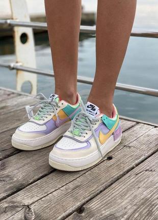 Жіночі кросівки nike air force 1 shadow pastel (низькі найк аїр форс пастельні)1 фото