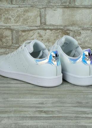 Кроссовки adidas stan smith white metallic silver-sld8 фото