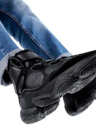 Кросівки чоловічі високі зимні на хутрі adidas yeezy 500 hi winter black (41-46)4 фото