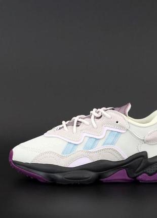 Модные женские кроссовки adidas ozweego lilac сиреневые (кроссовки адидас озвиго рефлективные весна/лето)2 фото