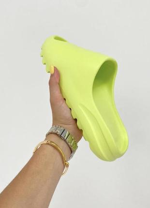 Жіночі сланці,шльопанці adidas slide "glow green" (салатові)(38)2 фото