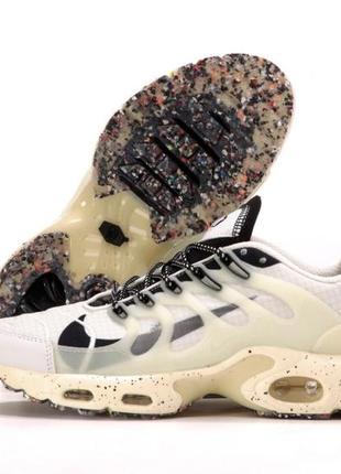 Модні кросівки чоловічі білі с бежевим nike air max tn terrascape plus (36-45)3 фото