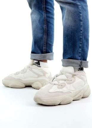 Кросівки шкіряні на хутрі(37-40)adidas yeezy 500 utility winter white
