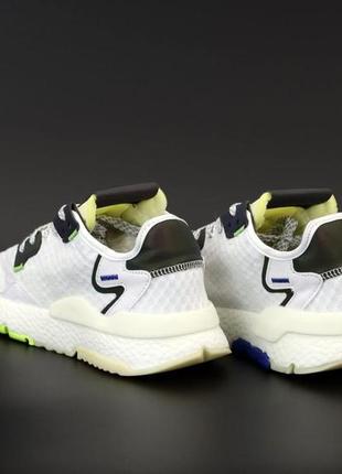 Мужские кроссовки 45рadidas nite jogger white reflective (адидас найт джоггеры белого цвета рефлективные45)5 фото