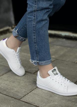 Кроссовки adidas stan smith белые с глянцем,размер 36,373 фото