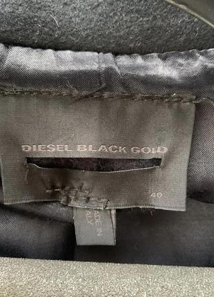Вовняне пальто diesel black gold6 фото
