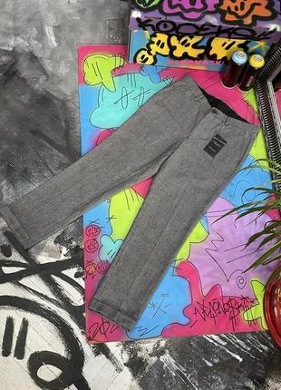 Классические брюки с шерстью в гусиную лапку