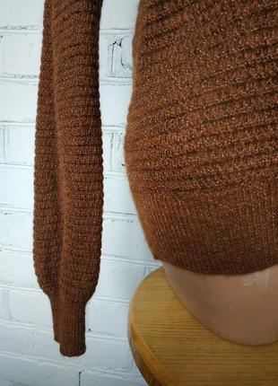 Джемпер/пуловер ажурний з люрексом/з вовною та альпакою5 фото