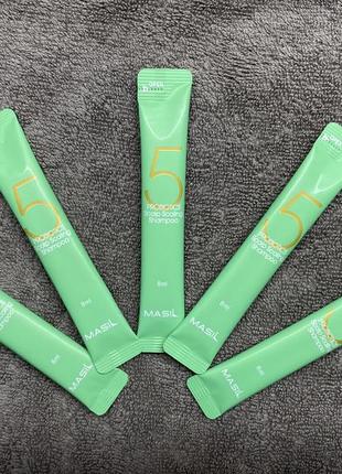 М'який безсульфатний шампунь з пробіотиками та яблучним оцтом 8 секунд від masil