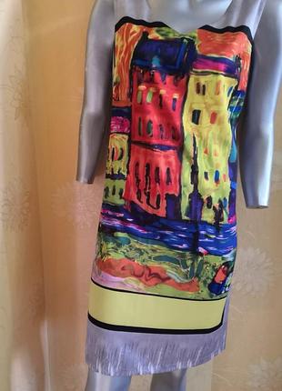 Атласное платье, размер l/xl.