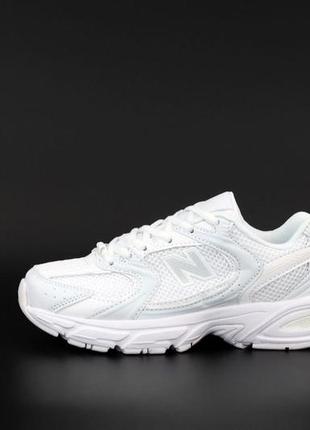 Спортивные женские кроссовки new balance 530 white (кроссовки нью баланс 530 белого цвета)(37,40.)36