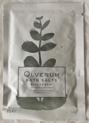 Olverum bath salts соль для ванн, 40 гр