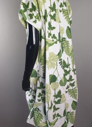 Коттоновое платье миди в принт лианы бохо стиль5 фото