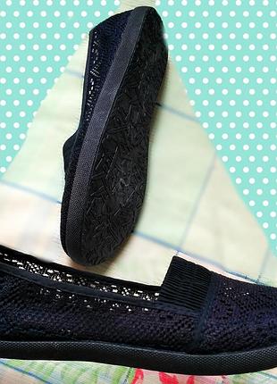 Балетки ажурні хлопок мереживні мокасини 38 рр.