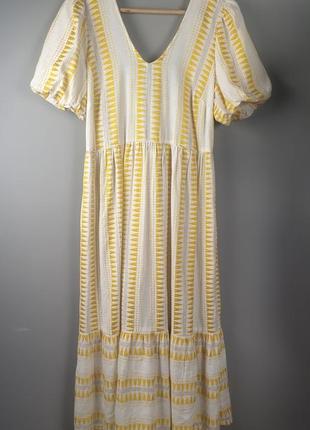 Шикарное платье миди с вышивкой f&amp;f p.14/426 фото