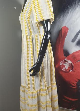 Шикарное платье миди с вышивкой f&amp;f p.14/424 фото