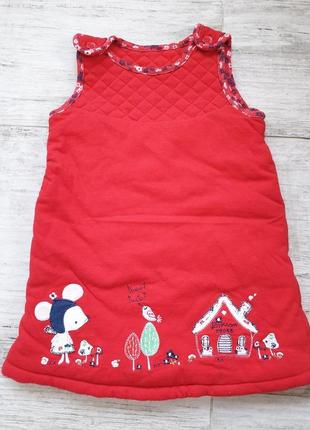 Червоний сарафан на 12-18 місяців