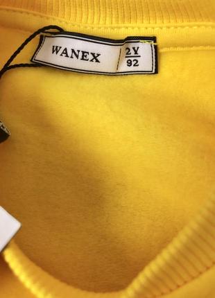 Світшот дитячий wanex туреччина жовтий супер якість!!! для дівчинки 92,98,104,1106 фото