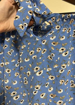 Топ-блуза в цветочную ткань6 фото