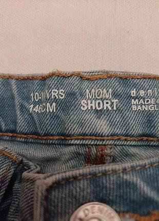 Ддинсовые шорты mom denim co 3