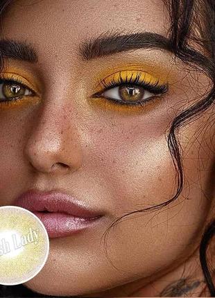 Лінзи кольорові для очей (є опт) коричневі карі queen natural brown підходять для світлих очей