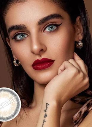 Лінзи кольорові для очей (є опт) коричневі карі rome natural brown підходять для світлих очей