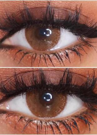 Линзы цветные карие sepia brown подходят для светлых глаз цветные линзы для глаз (опт и розница)4 фото