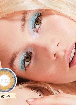 Лінзи кольорові для очей (є опт) карі (горіховий відтінок) pro india cosmetic. підходять для світлих очей