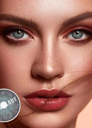 Лінзи кольорові для очей (є опт) сіро-блакитні new york n gray підходять для світлих очей