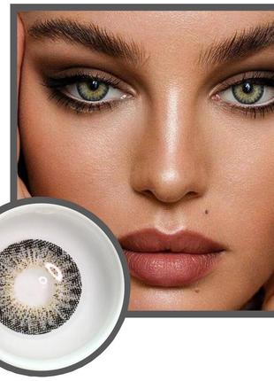 Лінзи кольорові для корекції сірі зору з діоптріями - 3, - 3,5, - 4, -4,5 айс грей