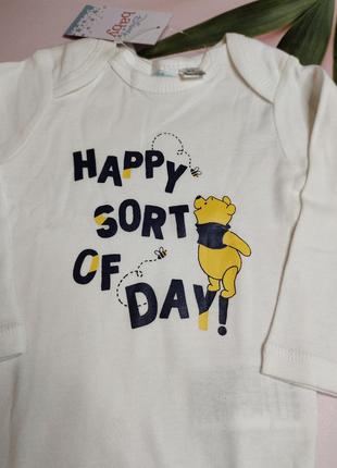 Яркий боди disney винни пух для мальчика 2/6 мес