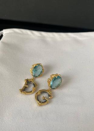 Брендовые серьги позолота, люкс качество
