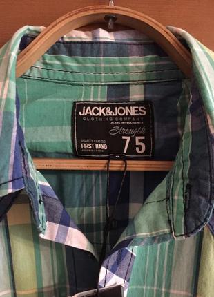 Мужская рубашка с коротким рукавом "jack&jones "2 фото
