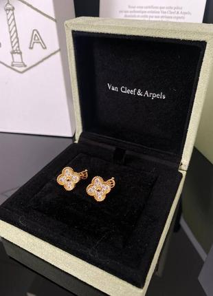 Брендовые серьги позолота, люкс качество