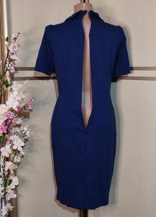 Шикарное синее платье с драпировкой jolie moi5 фото