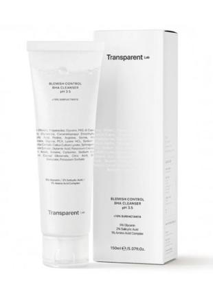 Transparent-lab blemish
control bha cleanser ph 3.5