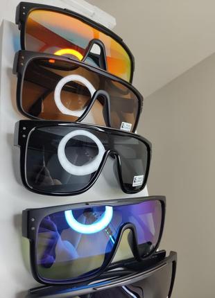 Оригінальні чоловічі сонцезахисні окуляри  маска полярізовані  enrique cavaldi polarized8 фото