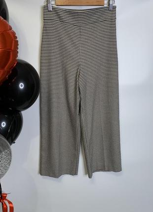 Штани,кюлоти в принт «гусяча лапка»1 фото